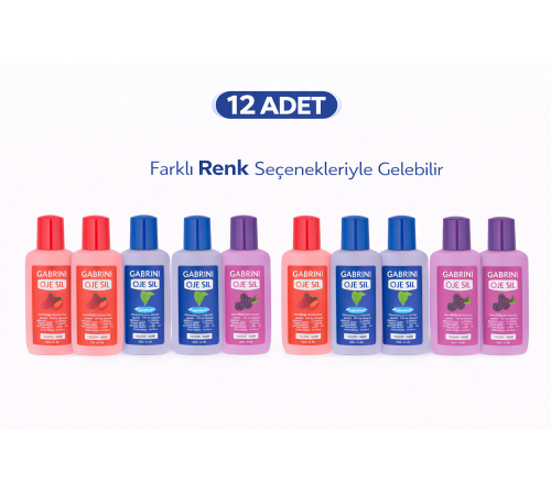 Gabrini Oje Sil Besleyici Aseton 125 ml Oje Çıkarıcı 12 Adet