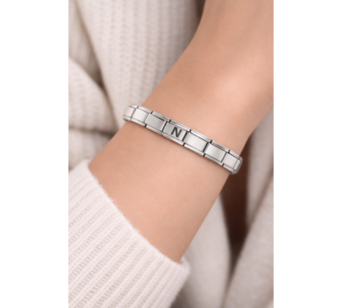 N Harfli Çelik Bileklik – Kişiye Özel Baş Harf Bileklik – Paslanmaz Çelik Zarif Bileklik
