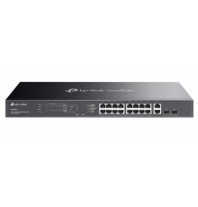 TP-LINK OMADA ES220GMP 16 PORT GIGABIT + 2XGB RJ45/2XGB SFP 250 METRE 250W POE YÖNETİLEBİLİR RACKMOUNT METAL KASA SWITCH