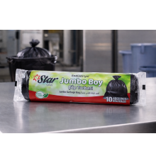 Star Plus Endüstriyel Jumbo Boy Atık Torbası 80x110 cm 10 Adet Dayanıklı Sanayi Tipi Atık Poşeti