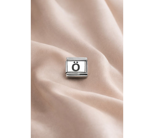 Nomination Uyumlu Harf Charm “Ö” – Çelik Bileklik Aksesuarı, Kişiye Özel Harf Modülü