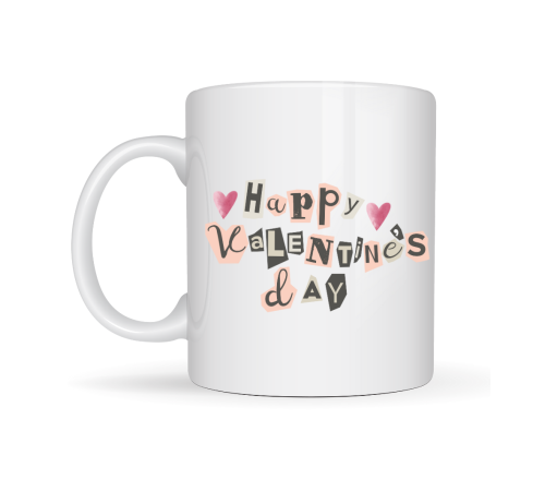 Happy Valentine’s Day Porselen Kupa – Model 1 Sevgililer Günü Hediyesi