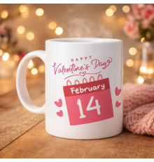 Sevgililer Günü Özel Porselen Kupa – Model 5 - 14 Şubat Temalı Aşk Kupası - Hediye Fikri