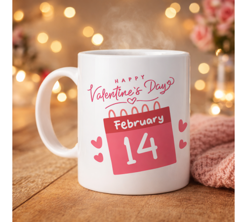 Sevgililer Günü Özel Porselen Kupa – Model 5 - 14 Şubat Temalı Aşk Kupası - Hediye Fikri