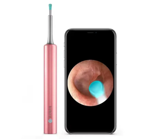 BEBIRD T5 3MP KAMERA 3.5MM LENS ŞARJLI WIFI GÖRÜNTÜLÜ KULAK TEMİZLEYİCİ PEMBE RENK