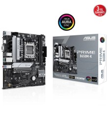 ASUS PRIME B650M-K DDR5 6400MHZ 1XVGA 1XHDMI 2XM.2 USB 3.2 MATX AM5 (AMD AM5 9000/8000/7000 SERİLERİ İLE UYUMLU)