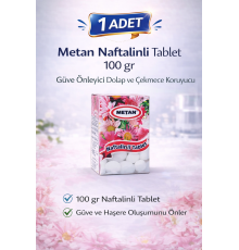 Metan Naftalinli Tablet 100 gr Güve Önleyici Dolap ve Çekmece Koruyucu 1 Adet