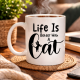 Kedi Severlere Özel “Life Is Better With A Cat” Kupa MODEL 181 – Sevimli Kedi Tasarımlı Porselen Kahve Kupası – Hediyelik Kupa