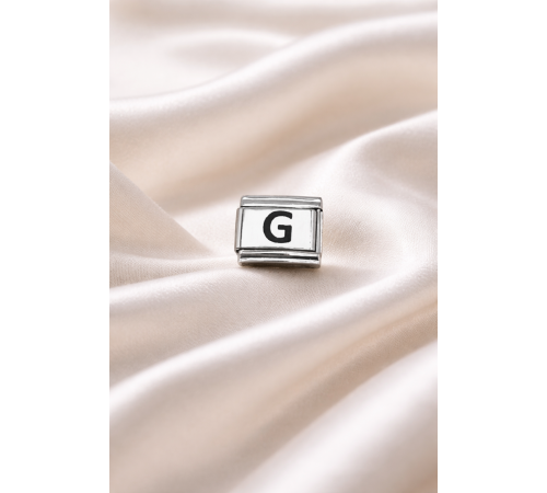 Nomination Uyumlu G Harf Charm , Çelik Bileklik Aksesuarı , Kişiye Özel Harf Modülü , Şık & Minimal Tasarım