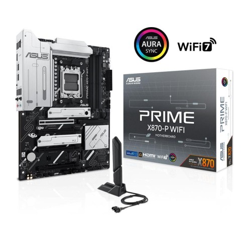 ASUS PRIME X870-P WIFI DDR5 8000MHZ 1XHDMI 2XUSB4 4XM.2 ATX AM5 (AMD AM5 9000/8000/7000 SERİLERİ İLE UYUMLU)