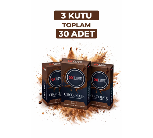 OxLove Chocolate Aromalı Prezervatif 10'lu 3 Kutu