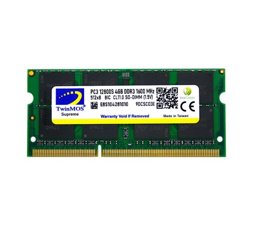 4 GB DDR3 1600MHZ TWINMOS 1.5 NB MDD34GB1600N