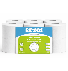 Professional Mini Jumbo Tuvalet Kağıdı 12 Rulo | 2 Katlı | %100 Selüloz | Endüstriyel & Ev Tipi Kullanım