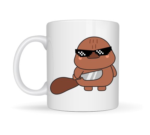 Cool Kunduz Tasarımlı Porselen Kupa MODEL 86 – Eğlenceli, Havalı ve Sıcacık Kahve Keyfi