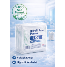 Hidrofil Rulo Pamuk 1 Kg Saf Pamuk Yüksek Emici Medikal ve Kozmetik Kullanım 1 ADET