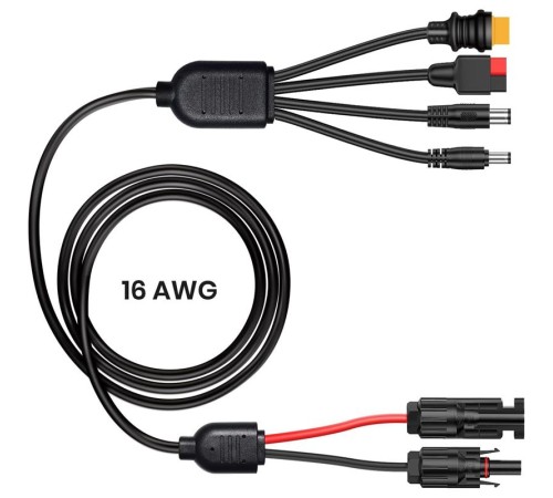 FLEXSOLAR 4 IN 1 CABLE GÜNEŞ ENERJİSİ İSTASYONU JENERATÖRÜ VE GÜNEŞ PANELİ İÇİN ANDERSON ADAPTÖR