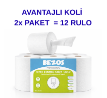 Professional İçten Çekmeli Kağıt Havlu 2 Koli | 12 Rulo | Endüstriyel Kullanım