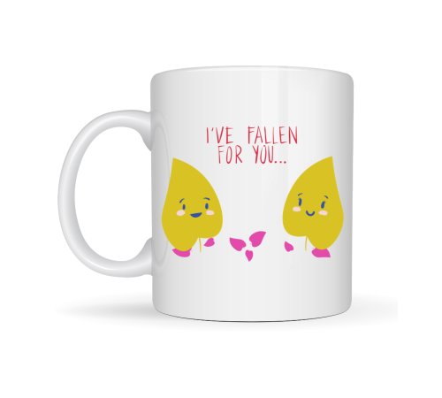 Model 29 – I’ve Fallen For You Yazılı Sevimli Aşk Temalı Porselen Kupa