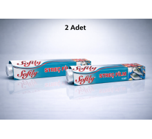Softly Streç Film 15 Metre Gıda Streç Film Mutfak Streç Folyo Şeffaf Saklama Filmi 2 Adet