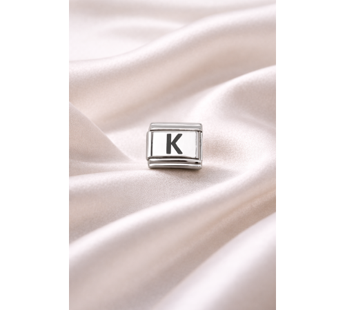 Nomination Uyumlu K Harf Charm | Çelik Bileklik Aksesuarı | Kişiye Özel Harf Modülü | Minimal & Şık Tasarım