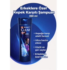 Erkeklere Özel Kepek Karşıtı Şampuan Ultra Hacim Etkili Güçlü Saç Derisi Temizliği 350 ml