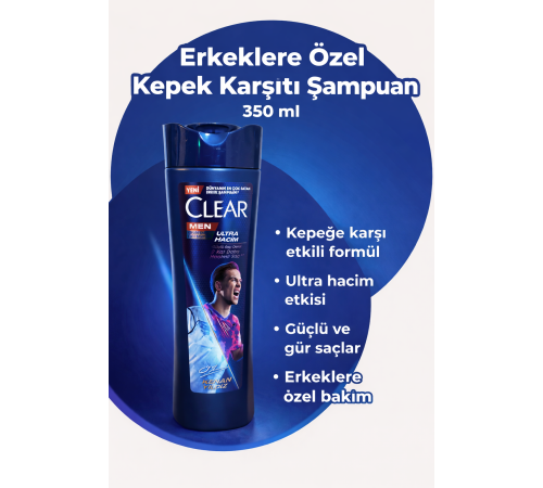 Erkeklere Özel Kepek Karşıtı Şampuan Ultra Hacim Etkili Güçlü Saç Derisi Temizliği 350 ml