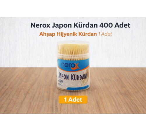 Nerox Japon Kürdan 400 Adet Ahşap Hijyenik Kürdan 1 Adet