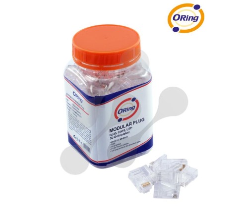 ORING MPC6U3 CAT6 PLUG U/UTP RJ45 ALTIN UÇ KONNEKTÖR 100 LÜ PAKET