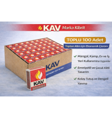 KAV Marka Kibrit Emniyetli Çocuk Kilitli 100 Adet