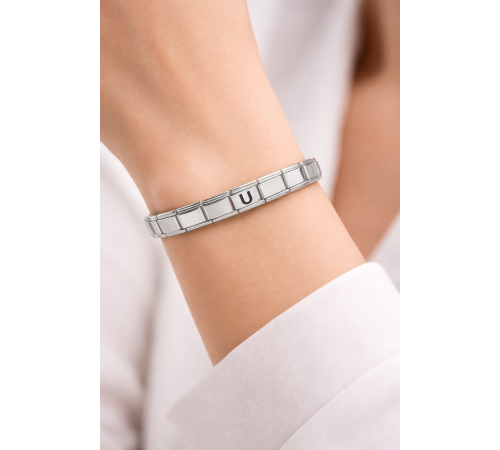 Kişiye Özel U Harfli Çelik Bileklik – Paslanmaz Çelik, Zarif Bilekliği, Ayarlanabilir Harf Bileklik