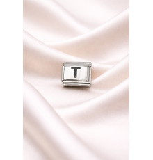 Nomination Uyumlu T Harfli Charm | Paslanmaz Çelik Harf Charm | Kişiye Özel Bileklik Aksesuarı