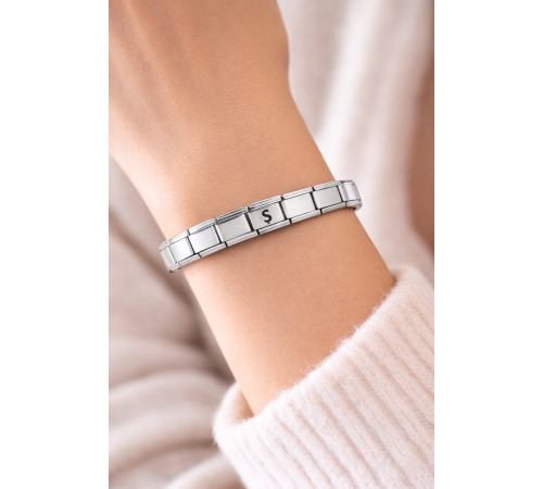 Kişiye Özel Ş Harfli Çelik Bileklik – İtalyan Charm Bilezik, Ayarlanabilir Zarif Tasarım