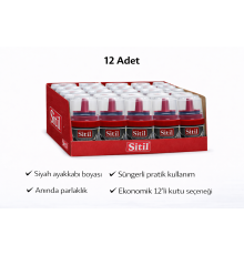 Sitil Classic Ayakkabı Boyası Siyah Parlatıcı Süngerli 12 Adet