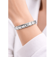 Kişiye Özel V Harfli Çelik Bileklik – Paslanmaz Çelik Bileklik, Zarif Minimal Harf Bileklik