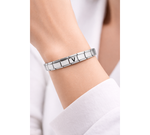 Kişiye Özel V Harfli Çelik Bileklik – Paslanmaz Çelik Bileklik, Zarif Minimal Harf Bileklik