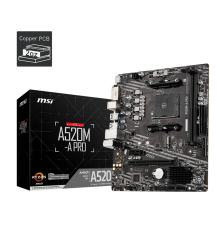 MSI A520M-A PRO DDR4 4600MHZ 1XHDMI 1XDVI 1XM.2 USB 3.2 MATX AM4 (AMD AM4 5000/4000 /3000 SERİSİ İLE UYUMLU)