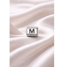 Nomination Uyumlu M Harf Charm | Çelik Bileklik Aksesuarı | Kişiye Özel Harf Modülü | Minimal & Şık