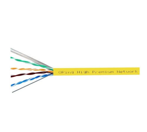 ORING RW-U0601YEL U/UTP CAT6 23AWG LSZH 250MHZ 500 METRE BAKIR SARI RENK NETWORK KABLOSU