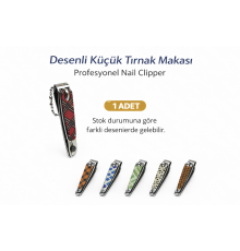 Profesyonel Küçük Tırnak Makası Desenli Nail Clipper 1 Adet