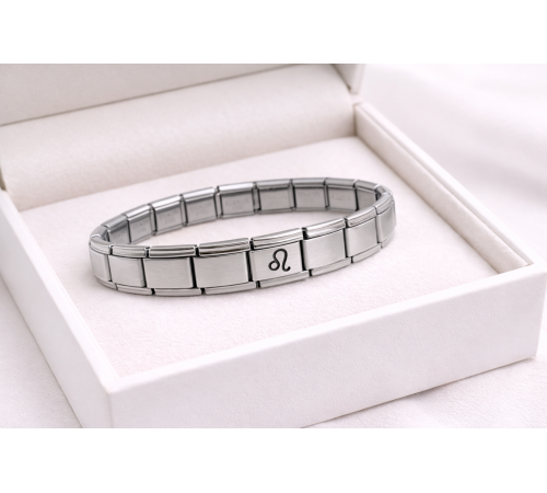 Çelik Nomination Bileklik Aslan Burcu | Paslanmaz Çelik Burç Bilekliği | Güçlü ve Şık Tasarım