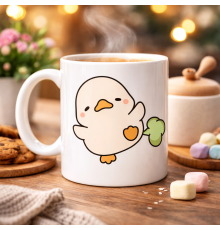 Sevimli Civciv Tasarımlı Porselen Kupa MODEL 90 – Eğlenceli, Tatlı ve Neşe Dolu Kahve Kupası