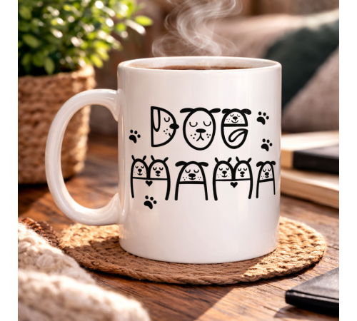 Köpek Severlere Özel Sevimli Köpek Tasarımlı Porselen Kupa MODEL 183 – Dog Temalı Kahve Kupası – Hediyelik Kupa