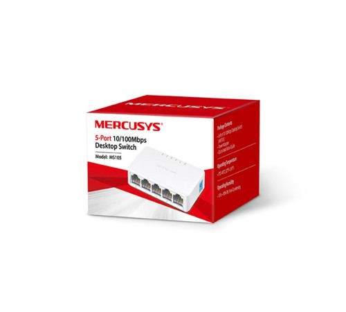 TP-LINK MERCUSYS MS105 5 PORT 10/100 PLASTİK KASA SWITCH