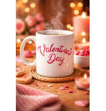 Valentine’s Day Porselen Kupa Model 3 – Aşk Temalı Özel Tasarım Kahve & Çay Kupası , Sevgililer Günü Hediyesi