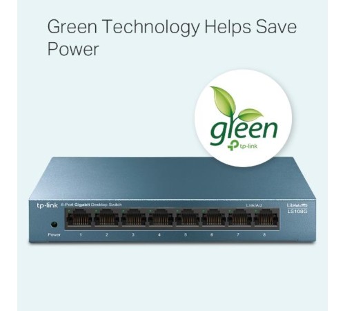 TP-LINK LS108G 8 PORT GIGABIT METAL KASA SWITCH
