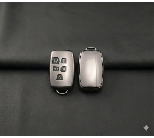 Land Rover Range Rover 2010-2018 Uyumlu Smart 3 Buton Silikon Oto Anahtar Kumanda Kabı Kılıf Gri