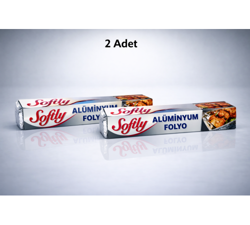 Softy Alüminyum Folyo 3,5 Metre Mutfak Folyosu Isıya Dayanıklı Gıda Saklama ve Fırın Folyosu 2 Adet
