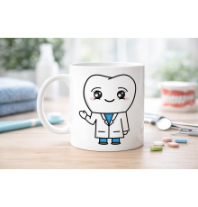 Sevimli Diş Hekimi Tasarımlı Porselen Kupa MODEL 168 – Diş Doktoru Temalı Kahve Kupası – Diş Hekimine Hediye Kupa