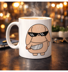 Cool Tavşan Tasarımlı Porselen Kupa MODEL 93 – Eğlenceli, Havalı ve Enerji Dolu Kahve Kupası