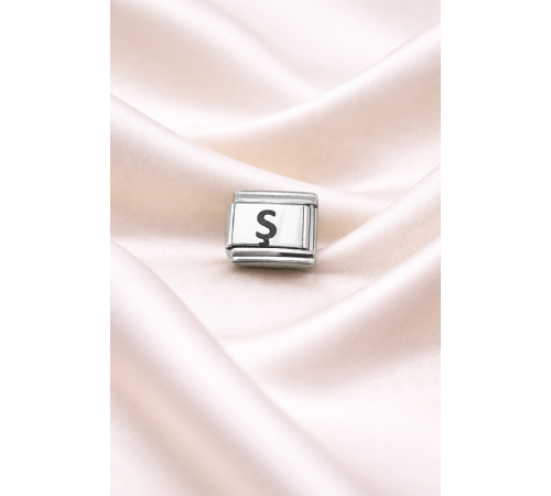 Nomination Uyumlu Ş Harfli Charm | Paslanmaz Çelik Harf Charm | Kişiye Özel Bileklik Aksesuarı